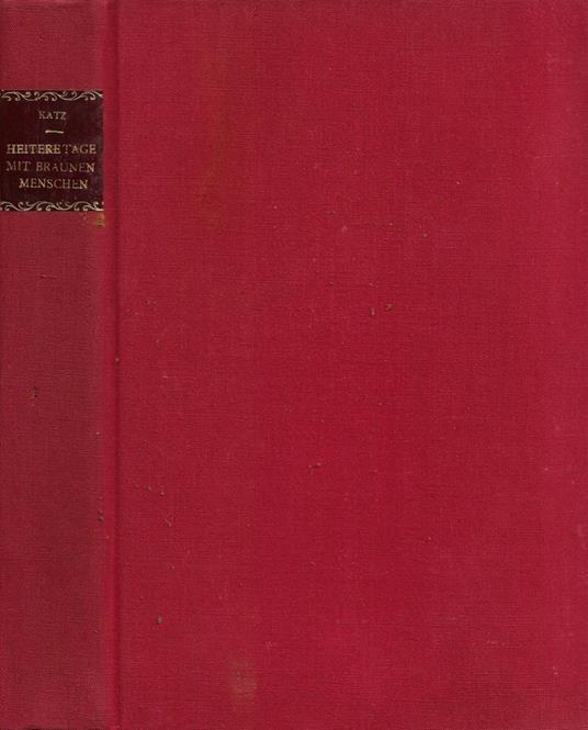 Heitere Tage mit braunen Menschen - Richard Katz - copertina