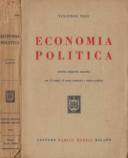 Economia Politica - Vincenzo Tosi - copertina