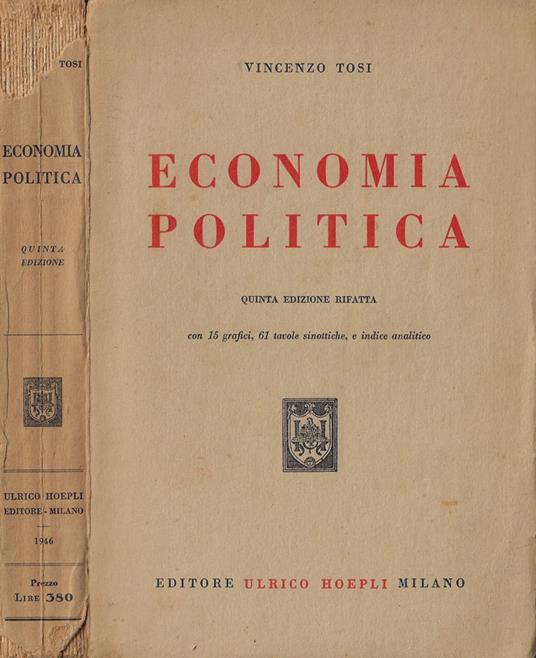 Economia Politica - Vincenzo Tosi - copertina