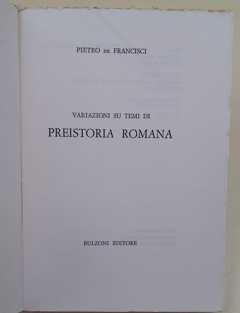 Variazioni Sui Temi Di Preistoria Romana
