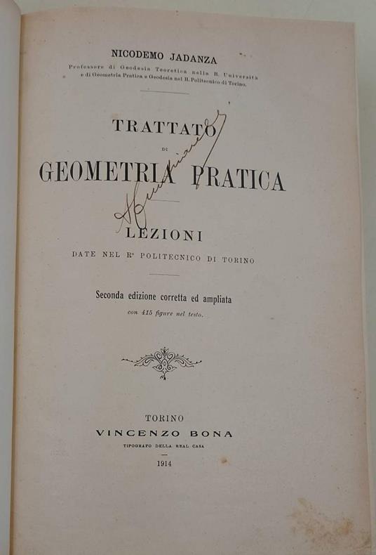 Trattato Di Geometria Pratica - copertina