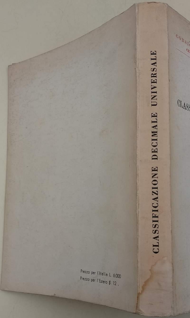Classificazione Decimale Universale -Edizione Abbreviata Italiana- Pubbl. Fid N. 356