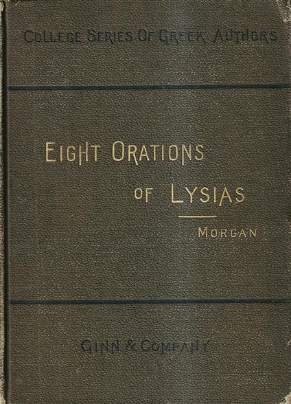 Eight Orations of Lysias - copertina