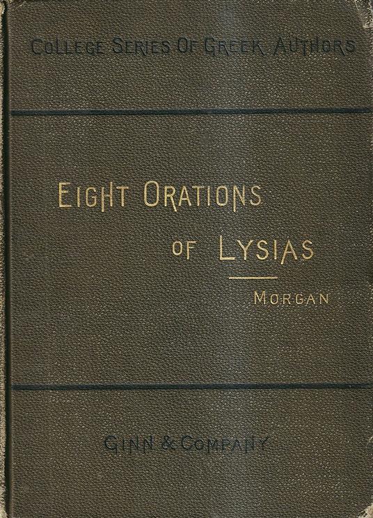 Eight Orations of Lysias - copertina