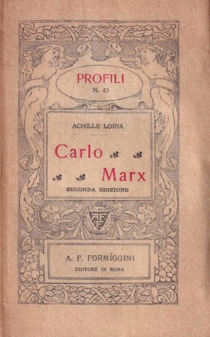 Carlo Marx - Achille Flora - copertina