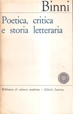 Poetica, critica e storia letteraria