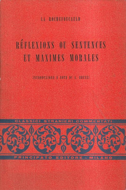Réflexions ou sentences et maximes morales - François de La Rochefoucauld - copertina