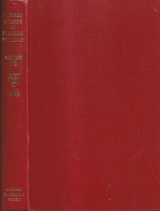 Harvard Studies in Classical Philology - Volume 73 - copertina