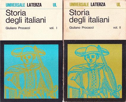 Storia degli italiani. Vol. I° e II° - Giuliano Procacci - copertina