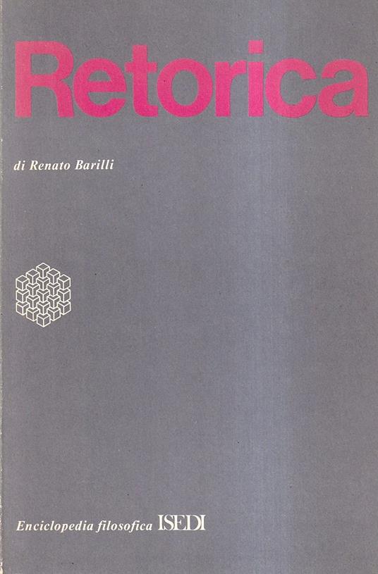 Retorica - Renato Barilli - copertina