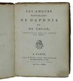 Les AMOURS PASTORALES DE DAPHNIS ET DE CHLOE'; traduit du grec de Longus, par Amyot