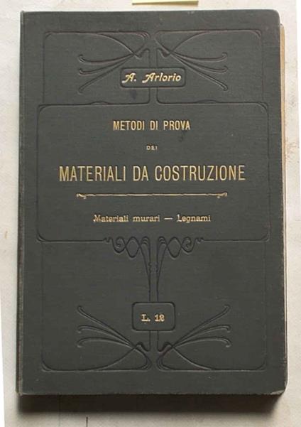 Metodi di prova dei materiali da costruzione. Materiali murari e legnami - copertina