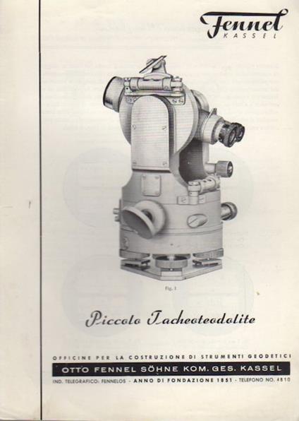 Fennel: Kassel: piccolo tacheoteodolite - copertina