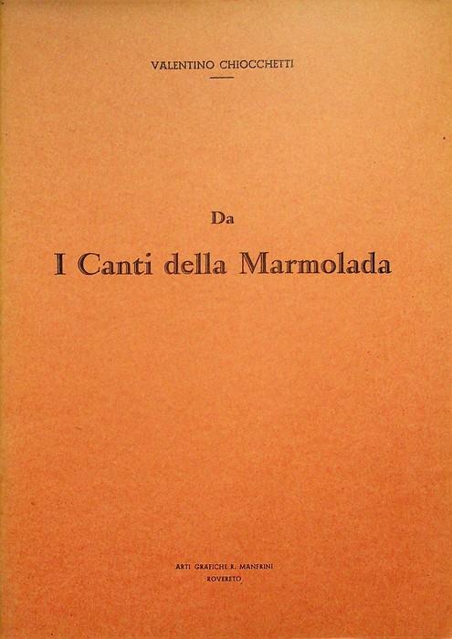 Da I Canti della Marmolada - Valentino Cecchetti - copertina