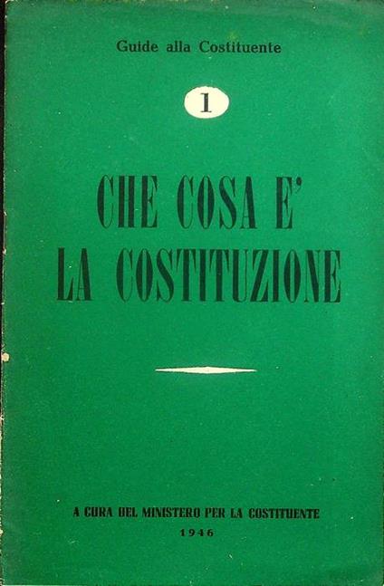 Che cosa è la Costituzione - Arturo Carlo Jemolo - copertina