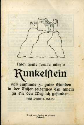 Noch heute freut's mich o Runkelstein - copertina