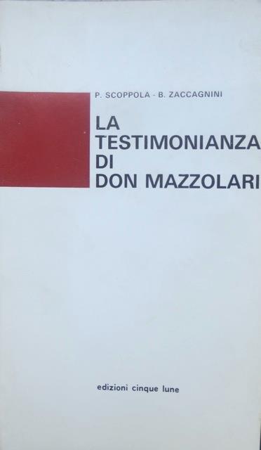 testimonianza di don Mazzolari - copertina