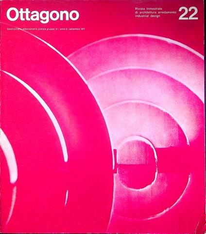 Ottagono: rivista trimestrale di architettura, arredamento, industrial design: N. 22 (settembre 1971) - copertina