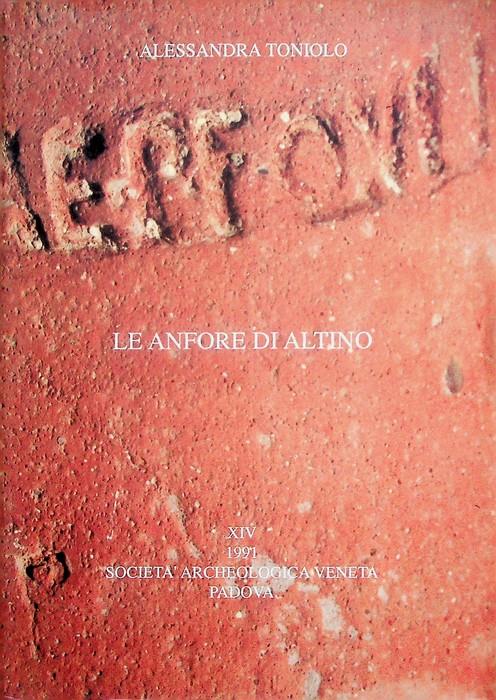 Le anfore di Altino - Alessandra Toniolo - copertina