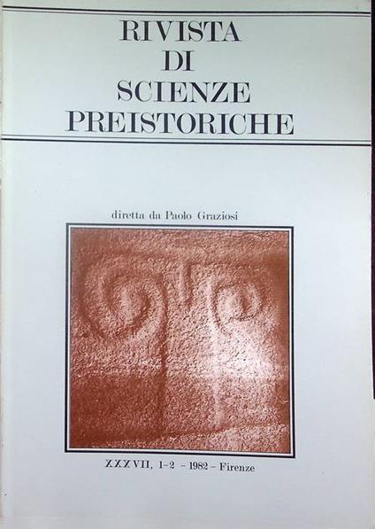 Rivista di scienze preistoriche: A. XXXVII, 1-2 (1982) - copertina