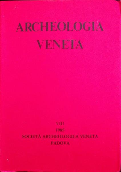 Archeologia veneta: VIII (1995) - copertina