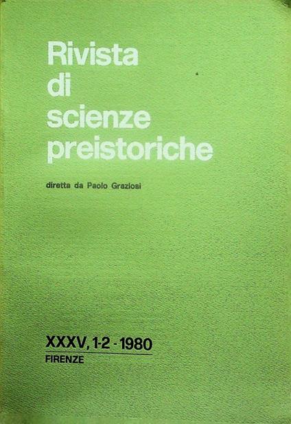 Rivista di scienze preistoriche: A. XXXV,1-2 (1980) - copertina
