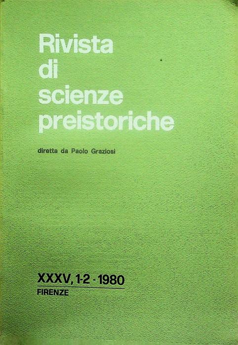 Rivista di scienze preistoriche: A. XXXV,1-2 (1980) - copertina