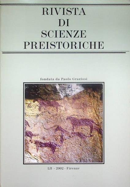 Rivista di scienze preistoriche: A. LII (2002) - copertina
