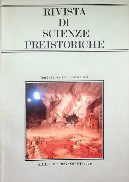 Rivista di scienze preistoriche: A. XLI, 1-2 (1987-88) - copertina
