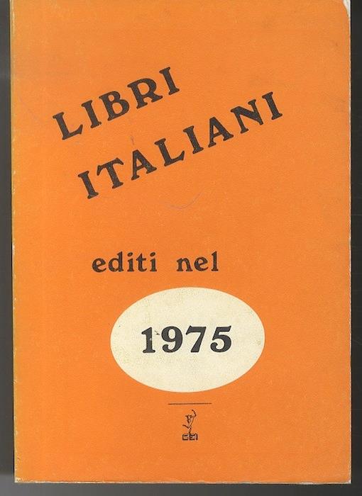 Libri italiani editi nel 1975 - Emilio Piccione - copertina