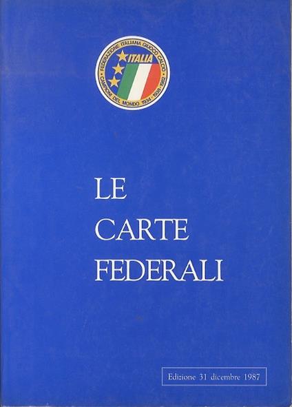 Le carte federali - copertina