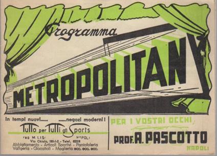 Metropolitan: Napoli: programma - copertina