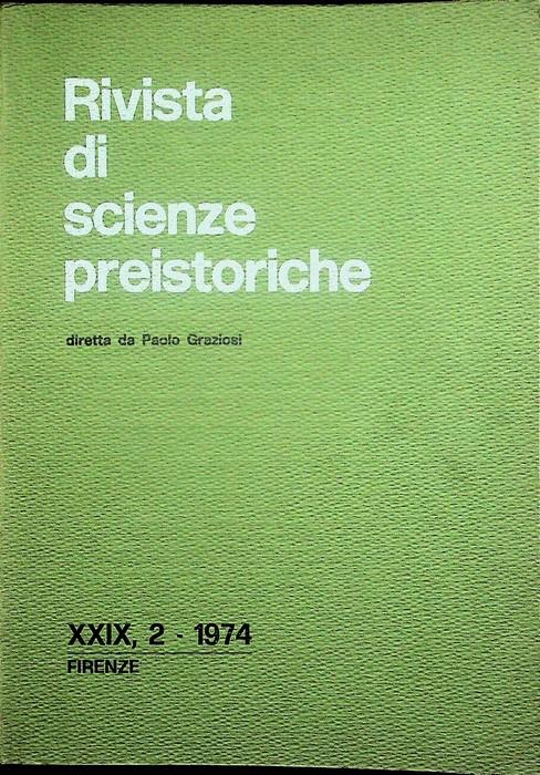 Rivista di scienze preistoriche: A. XXIX,2 (1974) - copertina