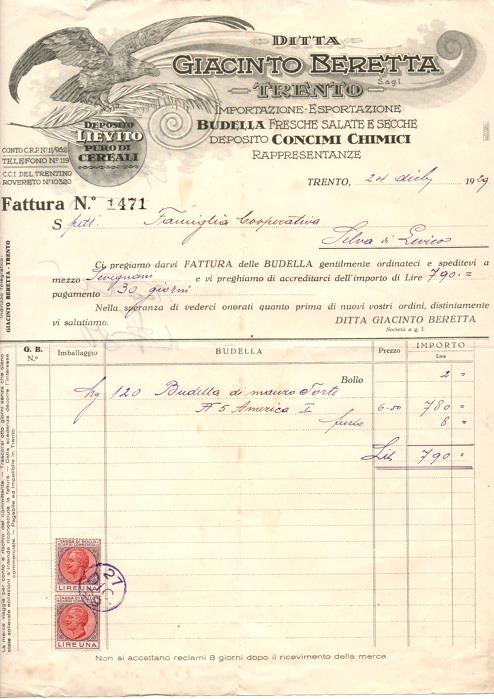 Ditta Giacinto Beretta: Trento - copertina