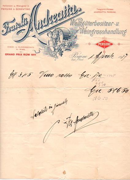 Fratelli Andreatta: Pergine - copertina