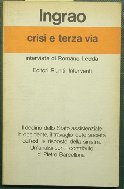 Crisi e terza via - Pietro Ingrao - copertina