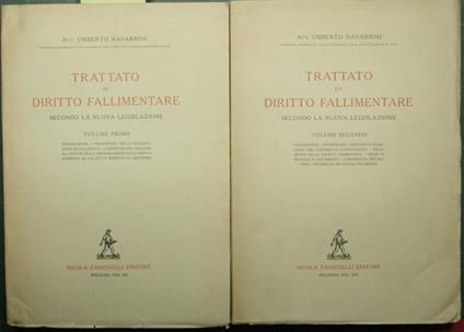 Trattato di diritto fallimentare secondo la nuova legislazione - copertina