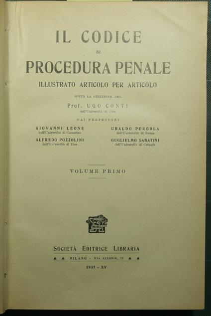 Il codice di procedura penale - Ugo Conti - copertina