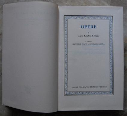 Opere - Gaio Giulio Cesare - copertina