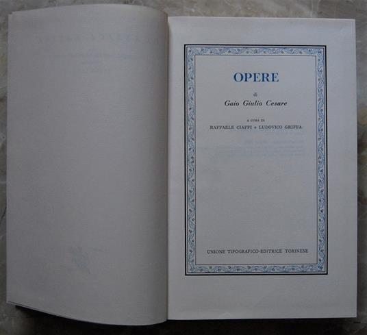 Opere - Gaio Giulio Cesare - copertina