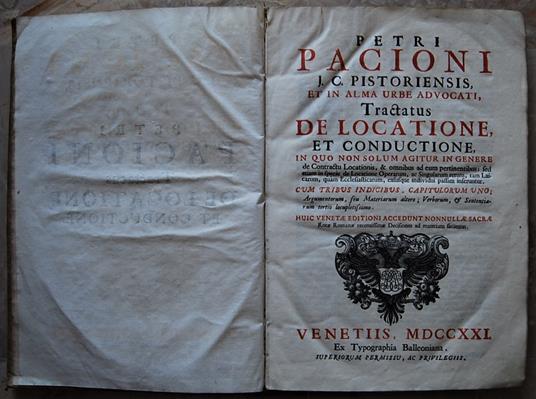 Tractatus De Locatione Et Conductione. In Quo Non Solum Agitur In Genere De Contractu Locationis - copertina