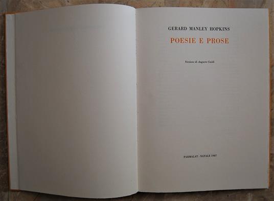 Poesie E Prose - Gerard Manley Hopkins - copertina