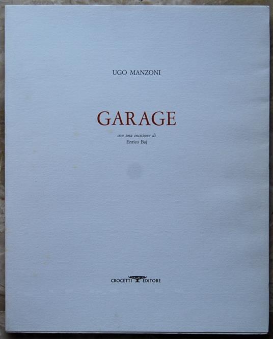 Garage - Ugo Manzoni - copertina
