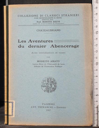 Les Aventures du dernier abencerage - François-René de Chateaubriand - copertina