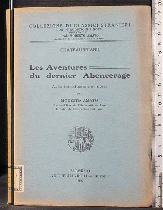 Les Aventures du dernier abencerage - François-René de Chateaubriand - copertina