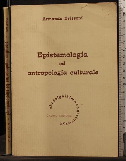 Epistemologia ed antropologia culturale - Armando Brissoni - copertina