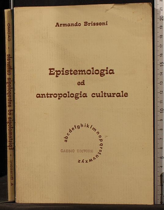 Epistemologia ed antropologia culturale - Armando Brissoni - copertina