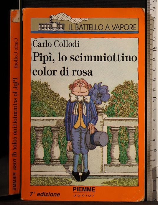 Pipi, lo scimmiotto color di rosa - Carlo Collodi - copertina