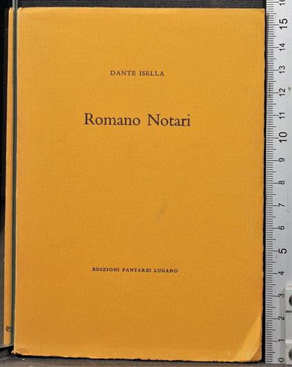 Romano Notari - Dante Isella - copertina