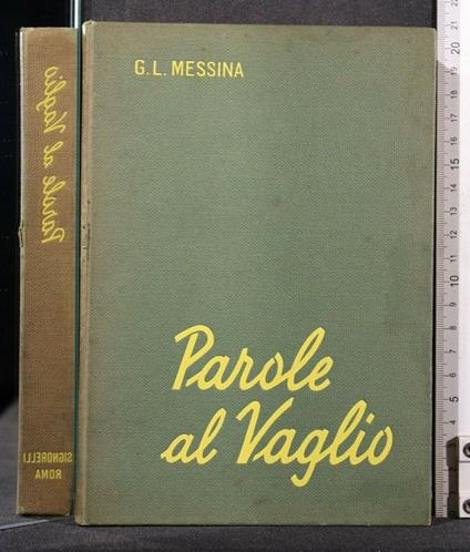 Parole Al Vaglio - Giuseppe Messina - copertina